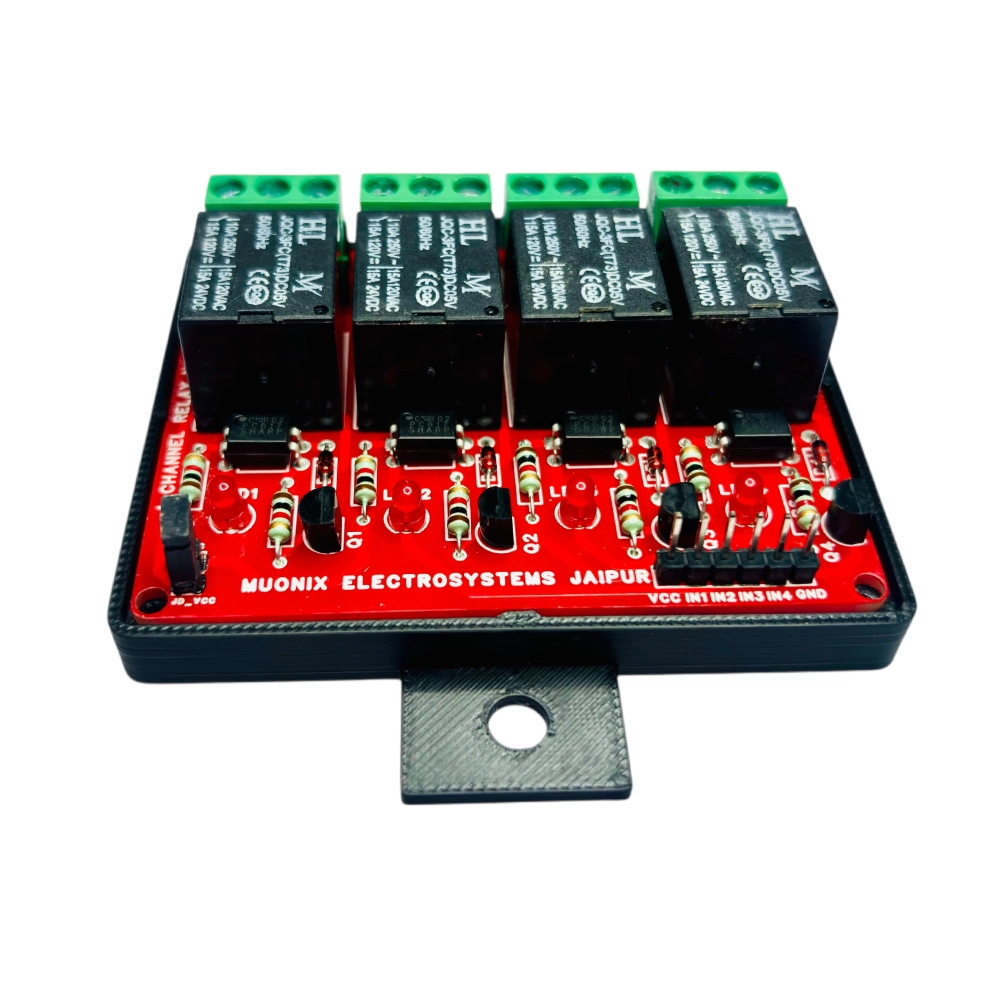 Muonix Relay Module 4ch 5v 10a with Enclosure (REL00004B) view 3
